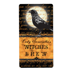 Gepersonaliseerde heksen Brew Halloween flesetiket Etiket