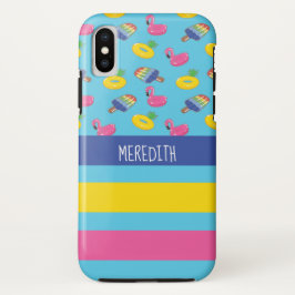 Gepersonaliseerde Helder Blauw Gevormde Zwembad Vl Case-Mate iPhone Case