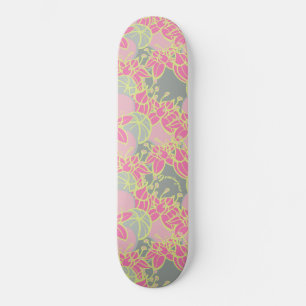 Gepersonaliseerde helder modern Bud & Flower patro Persoonlijk Skateboard