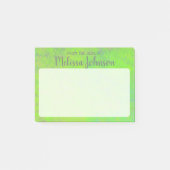 Gepersonaliseerde, heldere, gemarmerde kunst post-it® notes (Voorkant)