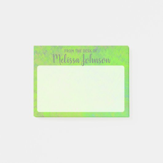 Gepersonaliseerde, heldere, gemarmerde kunst post-it® notes (Voorkant)