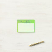 Gepersonaliseerde, heldere, gemarmerde kunst post-it® notes (Op bureau)