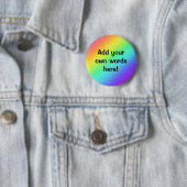 Gepersonaliseerde heldere regenboog Button (In situ)