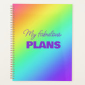Gepersonaliseerde heldere regenboog planner (Voorkant)