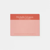 Gepersonaliseerde, heldere, rode, korrelige textuu post-it® notes (Voorkant)