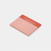 Gepersonaliseerde, heldere, rode, korrelige textuu post-it® notes (Schuin)