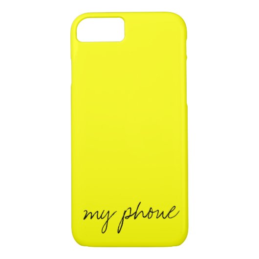 Gepersonaliseerde heldergeel Case-Mate iPhone case (Achterkant)