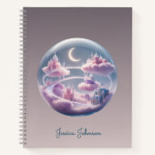 Gepersonaliseerde hemelse drijvende stad notitieboek (Voorkant)