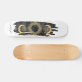 Gepersonaliseerde hemelse zon maan sterren persoonlijk skateboard (Horizontaal)