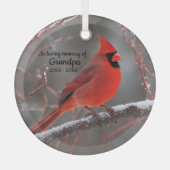 Gepersonaliseerde herdenking Kerstmis Glas Ornament (Voorkant)