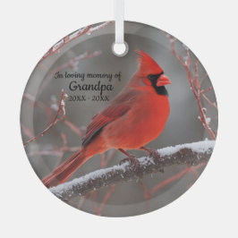 Gepersonaliseerde herdenking Kerstmis Glas Ornament