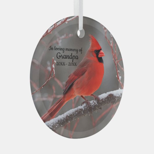 Gepersonaliseerde herdenking Kerstmis Glas Ornament (Voorkant Rechts)