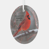 Gepersonaliseerde herdenking Kerstmis Glas Ornament (Voorkant links)