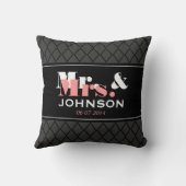 Gepersonaliseerde heren en mevrouw werpen de elega kussen (Achterkant)