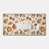 Gepersonaliseerde Herfst aardse Oranje Waterverf b Bureaumat (Keyboard & Muis)