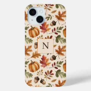 Gepersonaliseerde Herfst aardse Oranje Waterverf b iPhone 15 Case