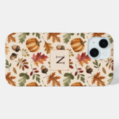 Gepersonaliseerde Herfst aardse Oranje Waterverf b Case-Mate iPhone Case (Achterkant (horizontaal))