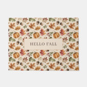 Gepersonaliseerde Herfst aardse Oranje Waterverf b Deurmat (Voorkant)