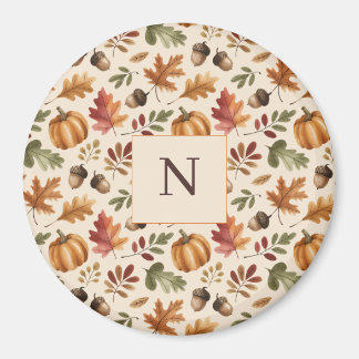 Gepersonaliseerde Herfst aardse Oranje Waterverf b Magneet