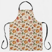 Gepersonaliseerde Herfst aardse Oranje Waterverf b Schort (Voorkant)