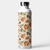 Gepersonaliseerde Herfst aardse Oranje Waterverf b Waterfles (Links)