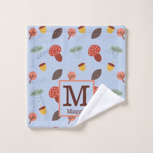Gepersonaliseerde Herfst badhanddoek set Bad Handdoek (Wasdoekje)