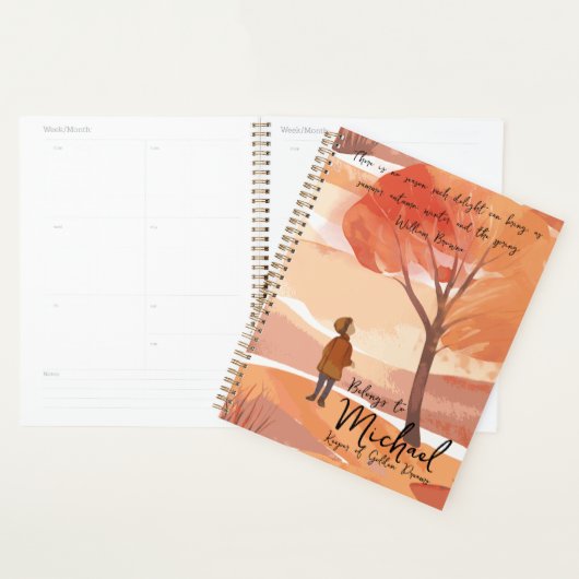 Gepersonaliseerde herfst - Bewaarder van Woodland  Planner (Display)