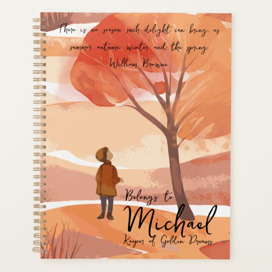 Gepersonaliseerde herfst - Bewaarder van Woodland Planner (Voorkant)