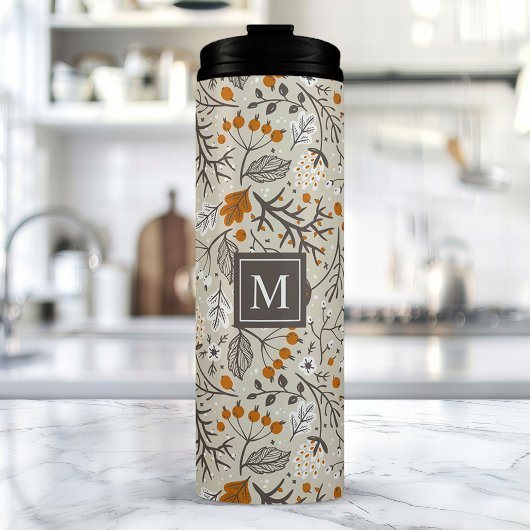 Gepersonaliseerde Herfst bladeren Thermosbeker