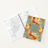 Gepersonaliseerde Herfst Bloemen Herfst Salie Groe Notitieboek (Binnen)