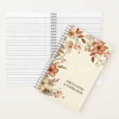 Gepersonaliseerde herfst bloementuin Natuurlijk Notitieboek (Binnen)