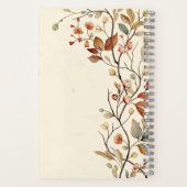 Gepersonaliseerde herfst bloementuin Natuurlijk Notitieboek (Achterkant)