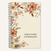 Gepersonaliseerde herfst bloementuin Natuurlijk Notitieboek (Voorkant)