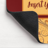 Gepersonaliseerde Herfst Bruin en Oranje Muismat (Hoek)