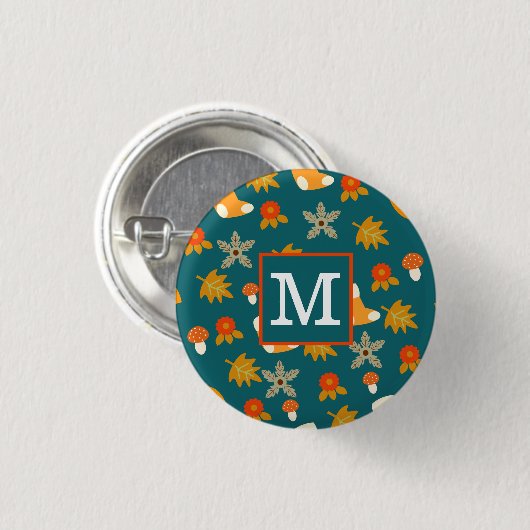 Gepersonaliseerde Herfst Button (Voorkant /achterkant)