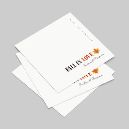 Gepersonaliseerde Herfst Elegantie Trouwservetten Servet