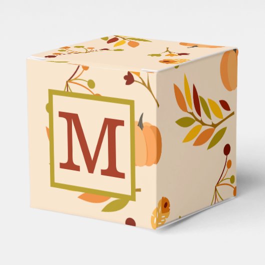 Gepersonaliseerde Herfst Favor Box Bedankdoosjes (Voorkant Zijde)