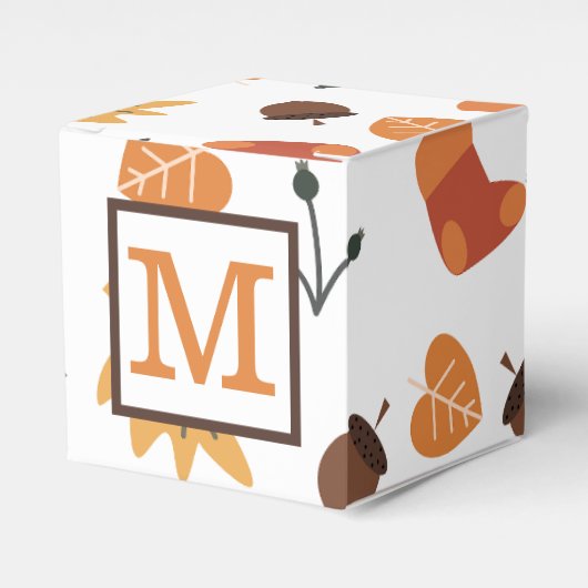 Gepersonaliseerde Herfst Favor Box Bedankdoosjes (Voorkant Zijde)