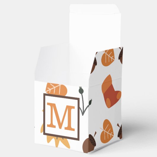 Gepersonaliseerde Herfst Favor Box Bedankdoosjes (Geopend)