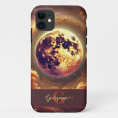 Gepersonaliseerde Herfst Galaxy Oogst Maan Case-Mate iPhone Case (Achterkant)