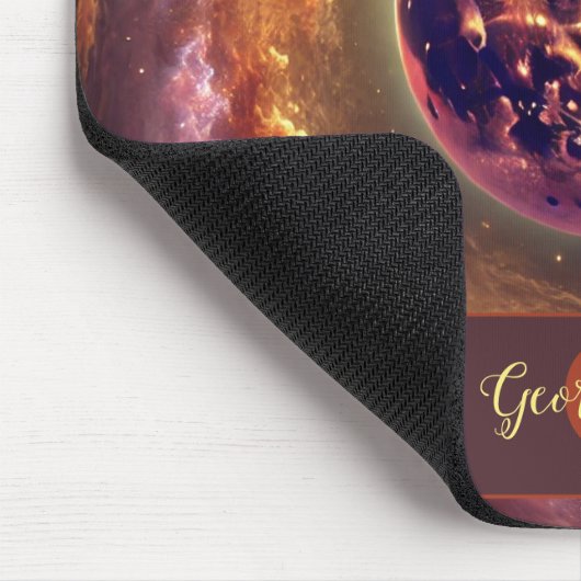 Gepersonaliseerde Herfst Galaxy Oogst Maan Muismat (Hoek)