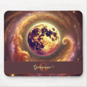 Gepersonaliseerde Herfst Galaxy Oogst Maan Muismat (Voorkant)