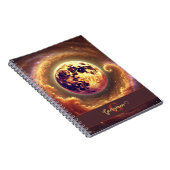 Gepersonaliseerde Herfst Galaxy Oogst Maan Notitieboek (Rechterzijde)