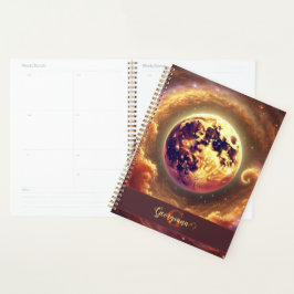 Gepersonaliseerde Herfst Galaxy Oogst Maan Planner