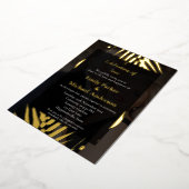 Gepersonaliseerde herfst gebladerte trouwkaart folie uitnodiging (Gedraaid)