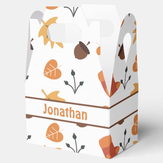 Gepersonaliseerde herfst gunst box bedankdoosjes (Geopend)