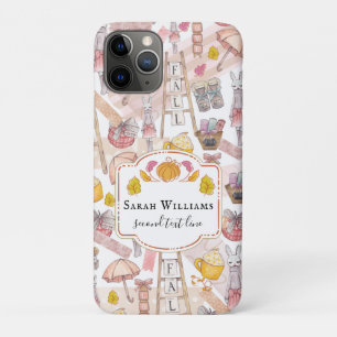 Gepersonaliseerde Herfst Handgeschilderde elemente Case-Mate iPhone Case