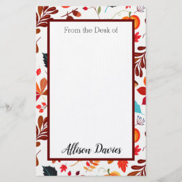 Gepersonaliseerde herfst Harvest Briefpapier