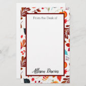 Gepersonaliseerde herfst Harvest Briefpapier (Voorkant / Achterkant)