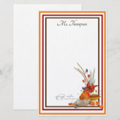Gepersonaliseerde herfst Harvest Briefpapier (Voorkant / Achterkant)